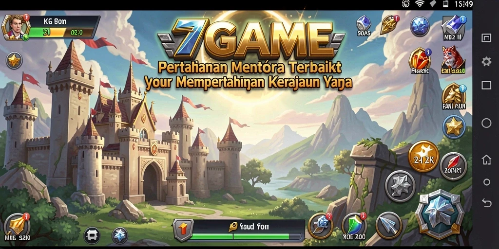 Screenshot menampilkan gameplay seru dari 7GAME Tower Defense.