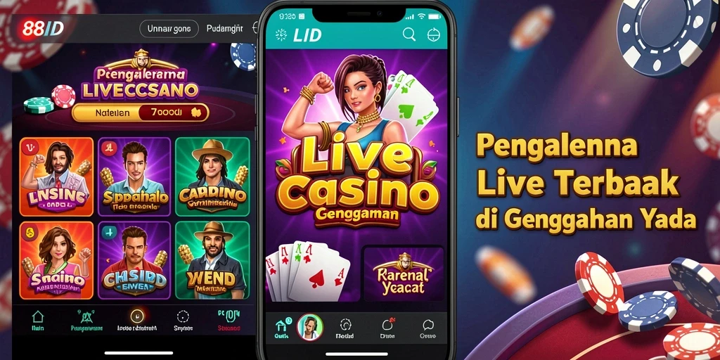 Screenshot gameplay 88ID yang menampilkan suasana kasino Live Casino.