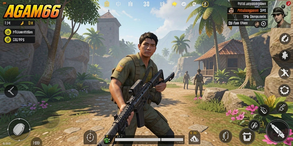 Gameplay AGAM66: aksi seru dalam pertempuran TPS.