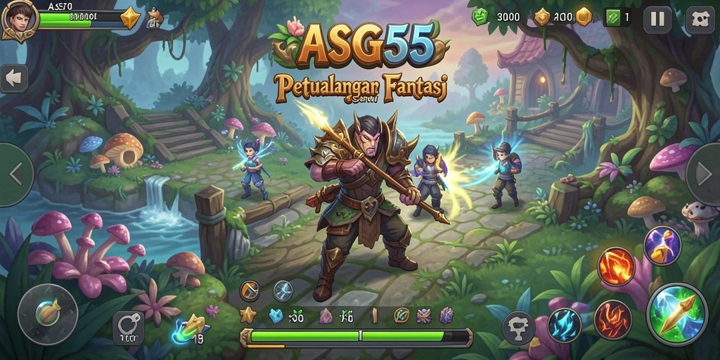 Tampilan gameplay ASG55 yang memukau dengan aksi petualangan seru.