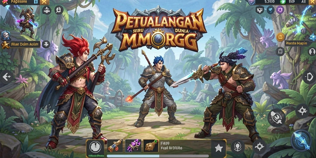 Tangkapan layar gameplay FA99 menunjukkan petualangan menarik di dunia MMORPG.