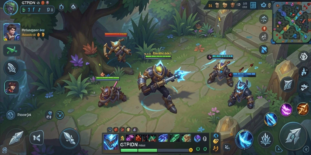Screenshot GTPIDN menampilkan aksi seru dalam pertempuran MOBA.