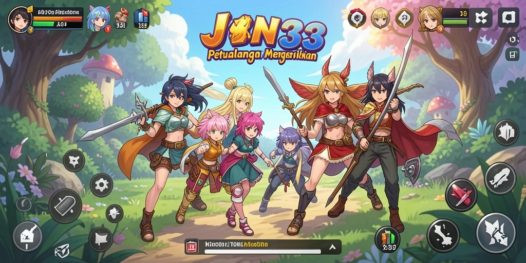 Gameplay seru dan karakter Anime yang kaya warna dalam JIN33.