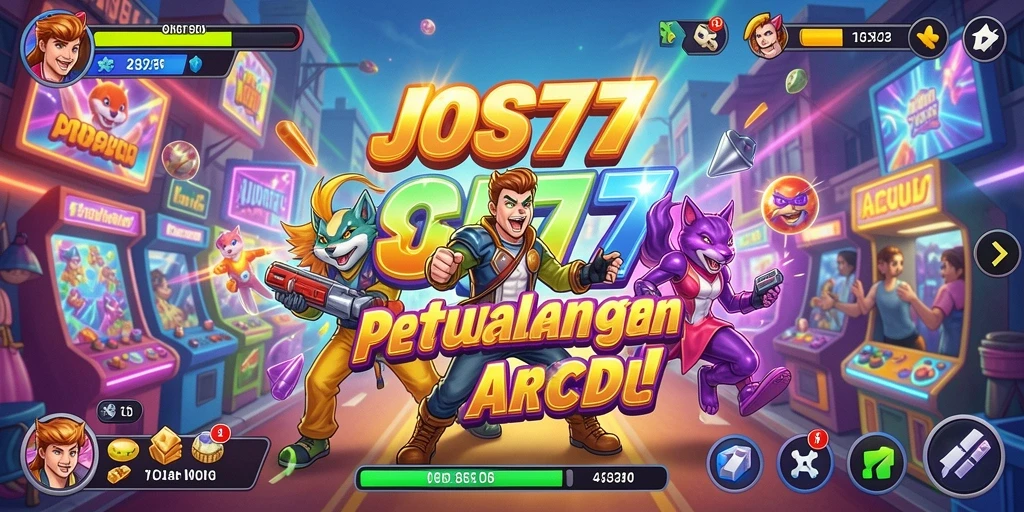 Screenshot menunjukkan aksi seru dalam permainan Arcade JOS77.