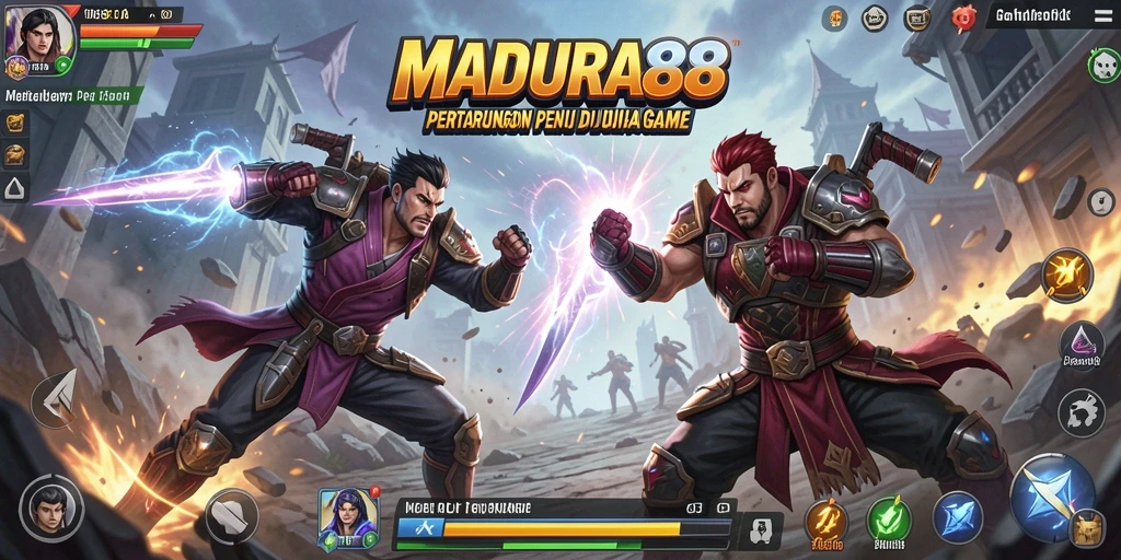 Tampilan pertarungan seru dalam <strong>MADURA88</strong>, menguji keahlian pemain.