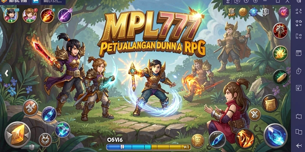 Tangkapan layar dari gameplay RPG yang menampilkan pertarungan epik.