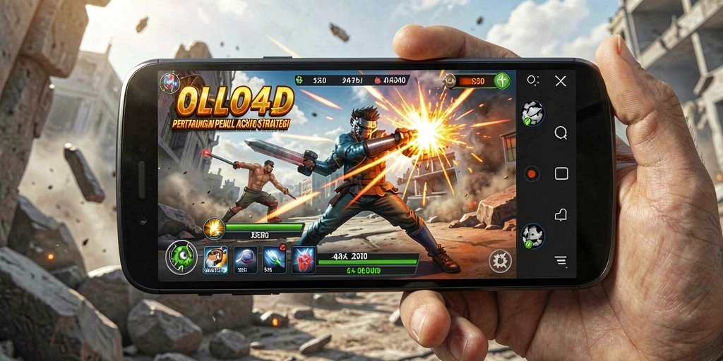 Screenshot gameplay OLLO4D yang menunjukkan aksi pertarungan yang seru.