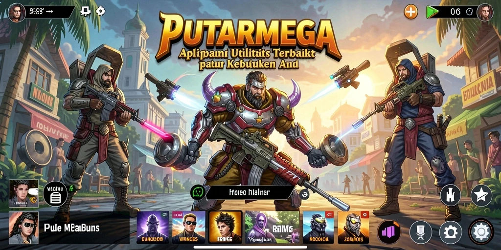 Tampilan antarmuka aplikasi PUTARMEGA yang menarik dan fungsional.