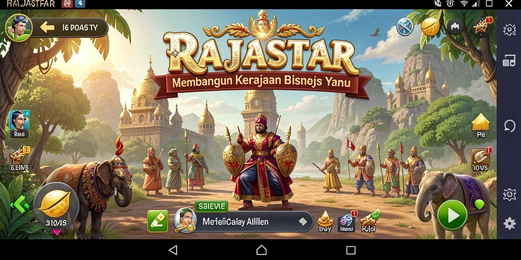 Screenshot utama RAJASTAR menampilkan pengalaman gameplay Tycoon yang menantang.
