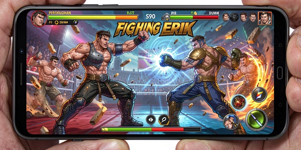 Screenshot gameplay S80 menunjukkan pertarungan epik antara karakter-karakter.