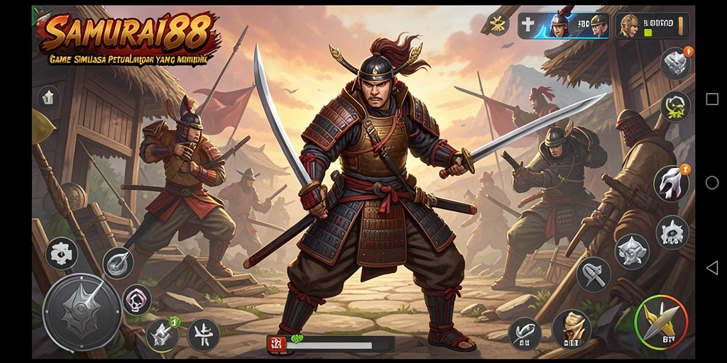 Tampilan menarik dalam gameplay <strong>SAMURAI88</strong> yang menunjukkan aksi samurai.