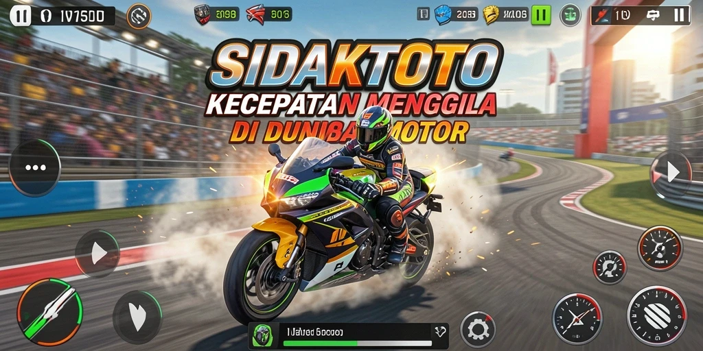 Gameplay seru dengan berbagai trek balap motor yang mendebarkan.