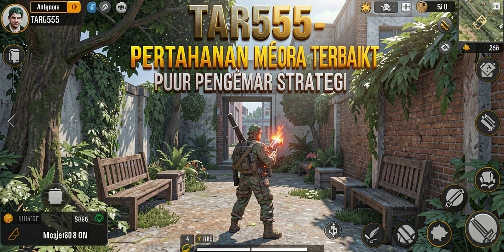 Screenshot TAR555 menampilkan aksi pertahanan menara yang mendebarkan.