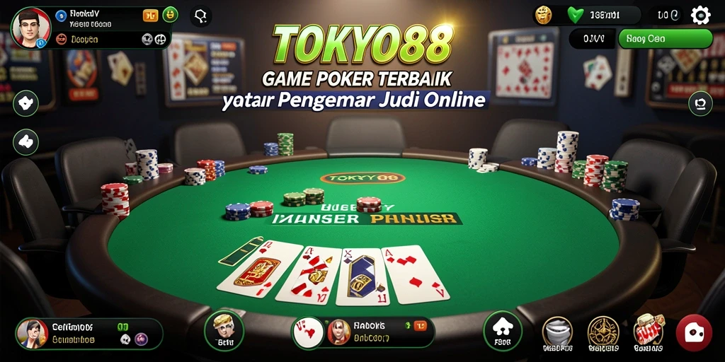 Screenshot gameplay TOKYO88 yang mendebarkan dengan aksi poker seru.