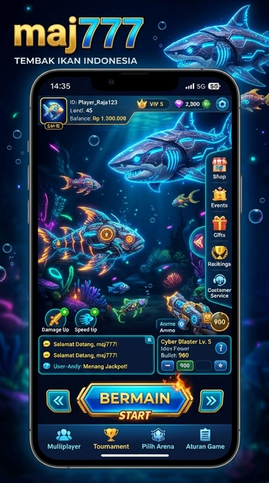 Screenshot antarmuka pengguna maj777 yang menarik.